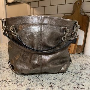Coach Metallic Silver purse No C1176-F17165